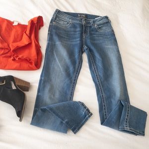 Silver Suki Mid Rise Super Skinny Jeans - Size 30